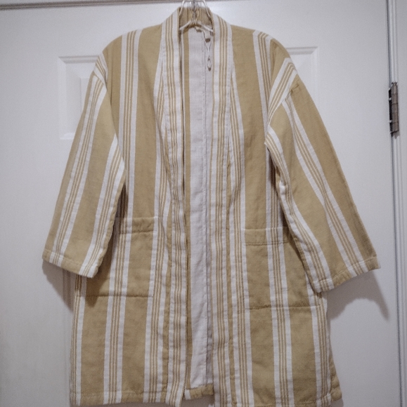 Eileen Fisher Organic Cotton Striped Kimono Jacket Oversized Size XS - Picture 2 of 6